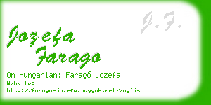 jozefa farago business card